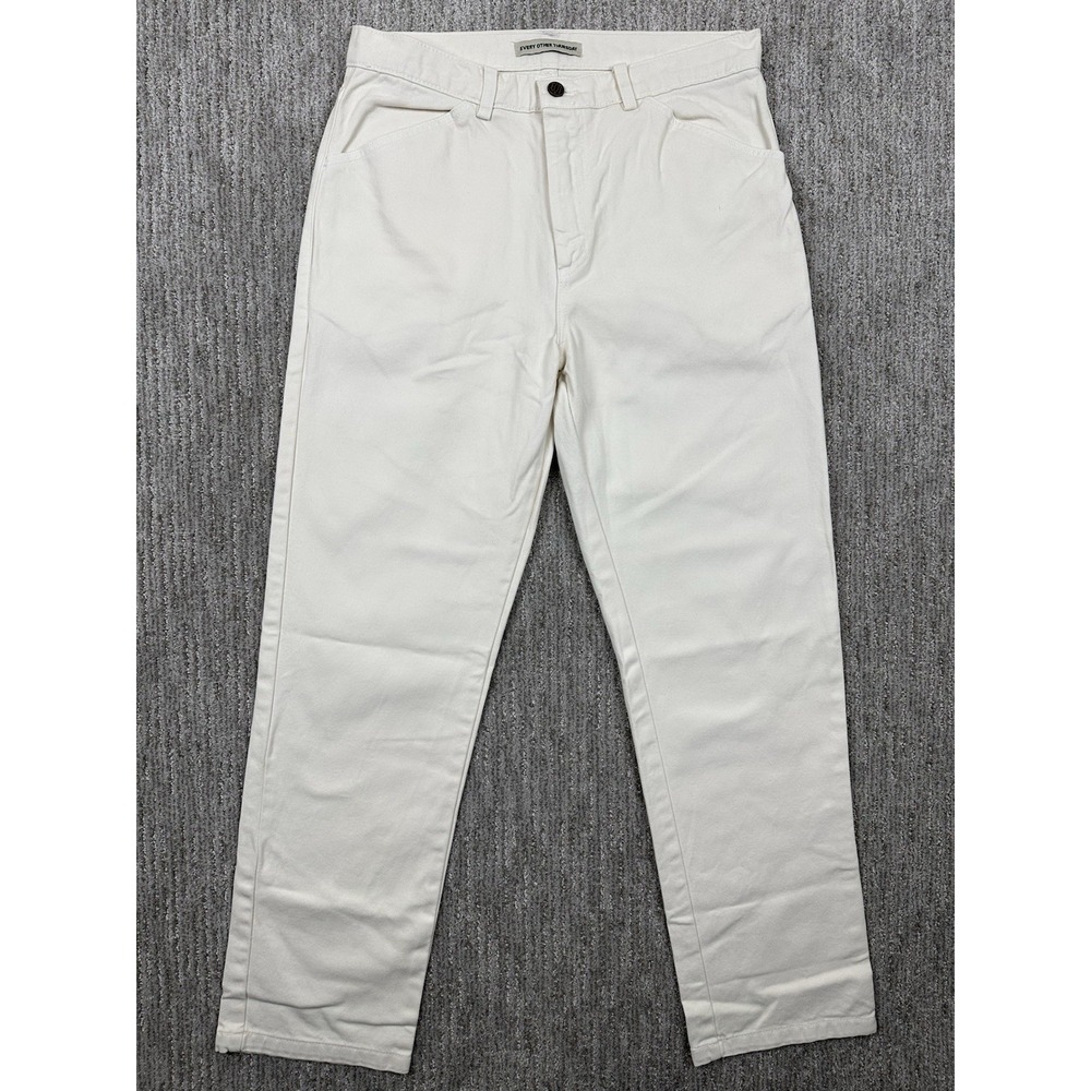 Every Other Thursday Jeans Relaxed Straight  Mens Size 32x31 USA Made Cream